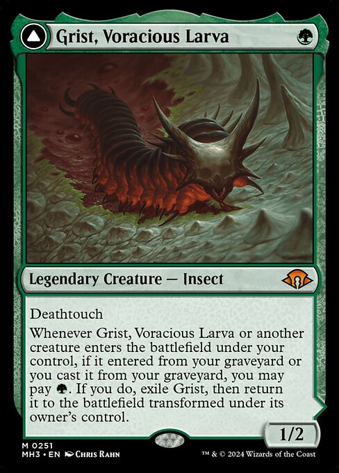 Grist, Voracious Larva // Grist, the Plague Swarm MH3-251 Mythic Near Mint Englisch