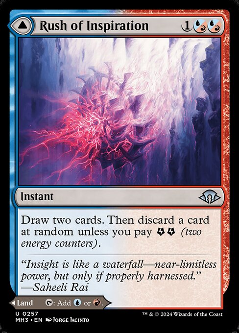 Rush of Inspiration // Crackling Falls MH3-257 Uncommon Boosterfrisch Englisch Foil