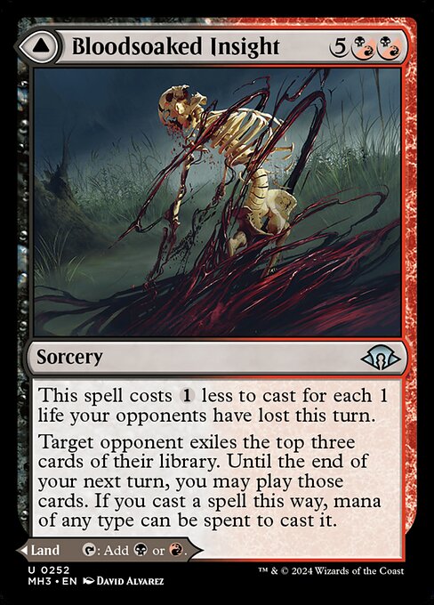 Bloodsoaked Insight // Sanguine Morass MH3-252 Uncommon Near Mint Englisch