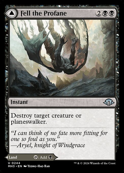 Fell the Profane // Fell Mire MH3-244 Uncommon Near Mint Englisch Foil