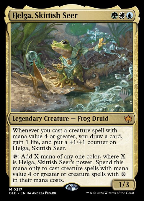 Helga, Skittish Seer PBLB-217 Mythic Near Mint Englisch Foil