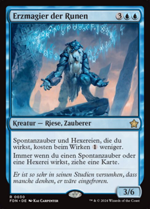 Erzmagier der Runen FDN-30 Rare Excellent Deutsch