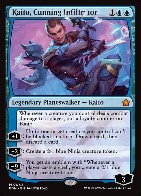 Kaito, Cunning Infiltrator FDN-44 Mythic Near Mint Englisch Foil