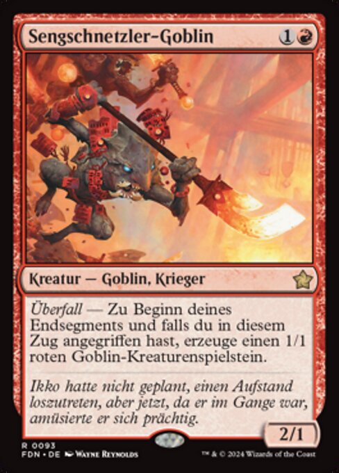 Sengschnetzler-Goblin FDN-93 Rare Near Mint Deutsch Foil