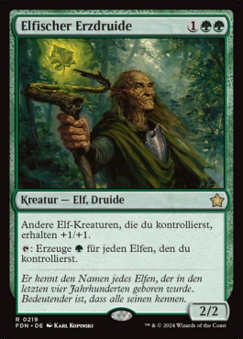 Elfischer Erzdruide FDN-219 Rare Near Mint Deutsch
