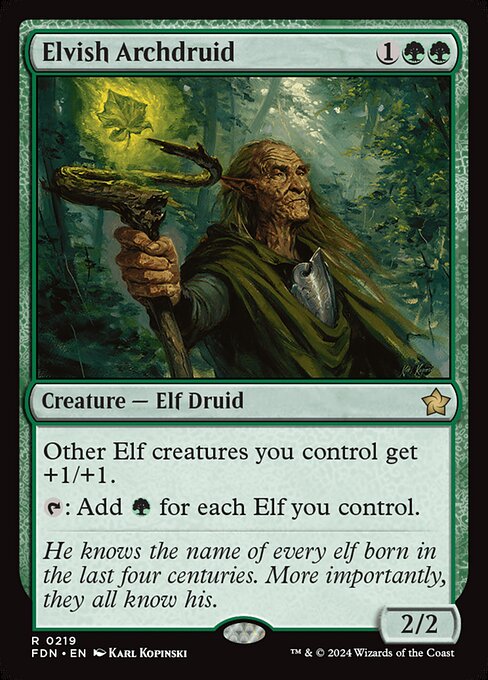 Elvish Archdruid FDN-219 Rare Near Mint Englisch Foil