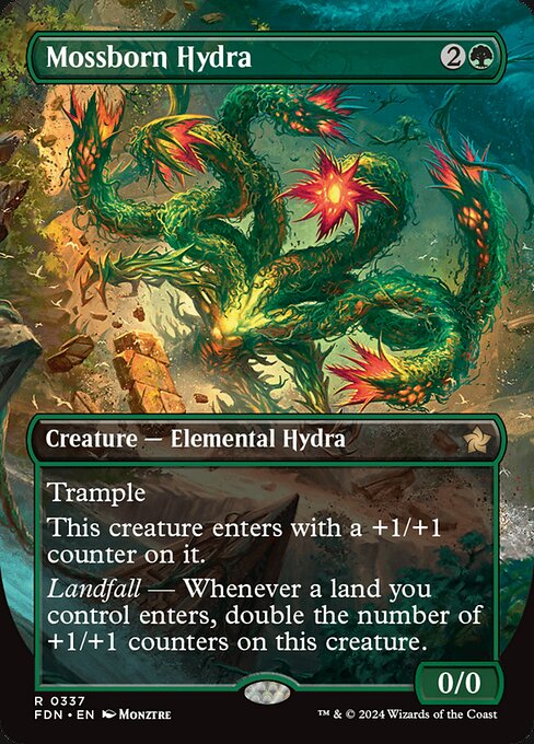 Mossborn Hydra XFDN-337 Rare Near Mint Englisch Foil