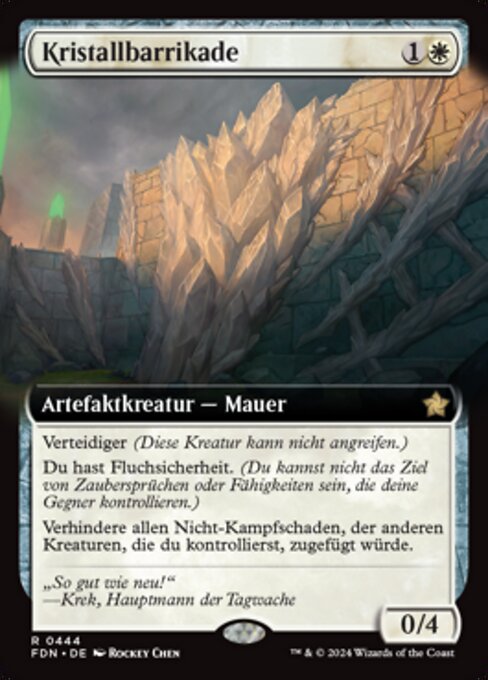 Kristallbarrikade (V.3) XFDN-444 Rare Near Mint Deutsch Foil