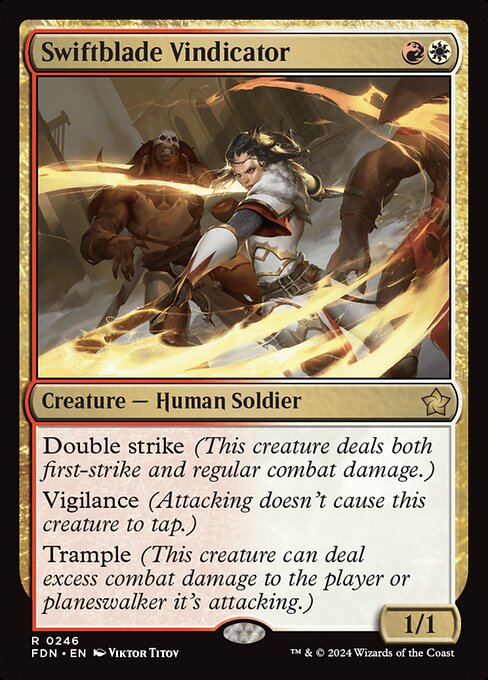 Swiftblade Vindicator FDN-246 Rare Near Mint Englisch Foil