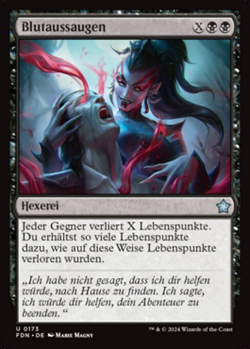 Blutaussaugen FDN-173 Uncommon Excellent Deutsch