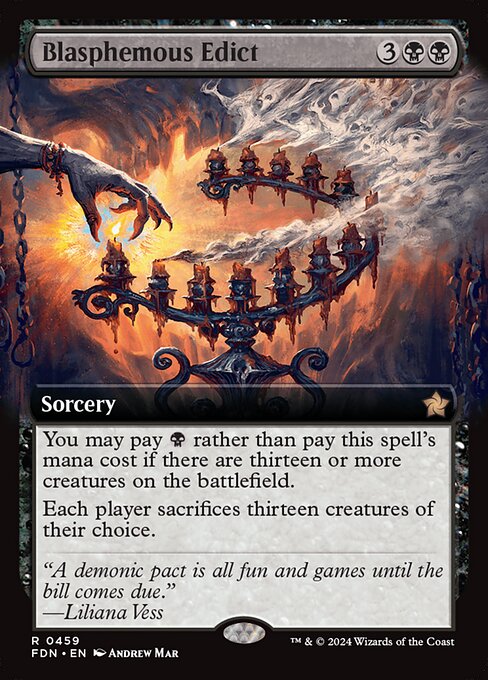 Blasphemous Edict XFDN-459 Rare Near Mint Englisch Foil