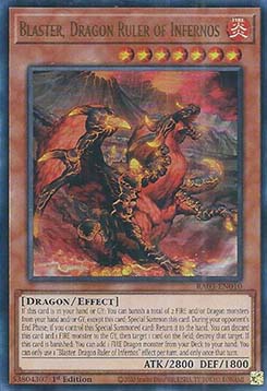 Blaster, Drachenherrscher der Infernos (V.2) RA03-010 Ultra Rare Good Deutsch 1. Auflage