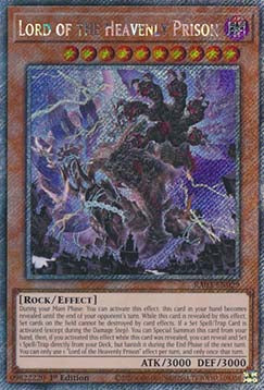 Herr des himmlischen Gefängnisses (V.4) RA03-029 Platinum Secret Rare Near Mint Deutsch 1. Auflage