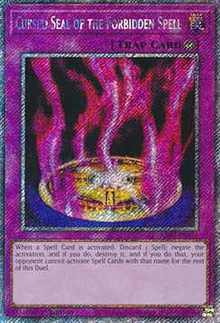 Verfluchtes Siegel des verbotenen Zaubers (V.4) RA03-076 Platinum Secret Rare Near Mint Deutsch 1. Auflage