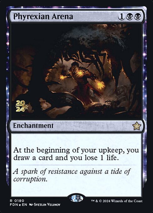 Phyrexian Arena PFDN-180 Rare Near Mint Englisch Foil