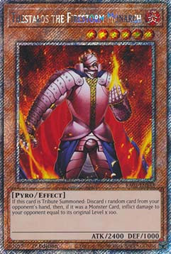 Thestalos, der Feuersturmmonarch (V.1) RA03-143 Platinum Secret Rare Near Mint Deutsch 1. Auflage