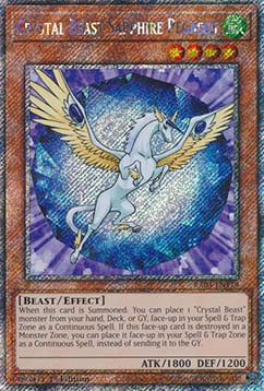 Kristallungeheuer Saphirpegasus (V.1) RA03-179 Platinum Secret Rare Near Mint Deutsch 1. Auflage