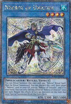 Nekroz vom Einhorn (V.1) RA03-262 Platinum Secret Rare Near Mint Deutsch 1. Auflage