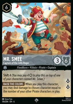 Herr Smee - Kapitän unter der Piratenflagge 6AZS-176 Super Rare Excellent Deutsch