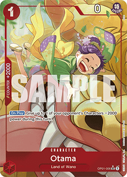 Otama (OP01-006) (V.4) PRB01 Alternate Art Near Mint Englisch