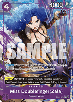 Miss Doublefinger(Zala) (OP05-073) (V.3) PRB01 Uncommon Near Mint Englisch