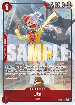 Uta (OP09-002) (V.2) OP09 Alternate Art Near Mint Englisch