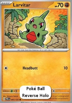 Larvitar xPRE-047 Common Excellent Englisch Reverse Holo