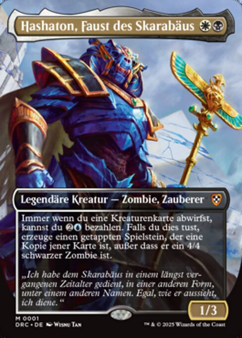 Hashaton, Faust des Skarabäus DRC-1 Mythic Light Played Deutsch Foil