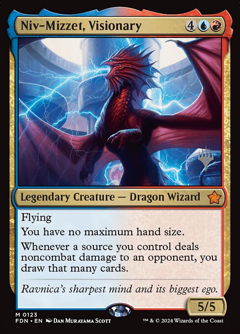Niv-Mizzet, Visionary (V.2) PFDN-123 Mythic Near Mint Englisch