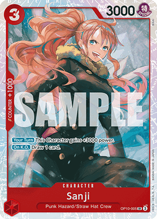Sanji (OP10-005) (V.1) OP10 Super Rare Near Mint Englisch