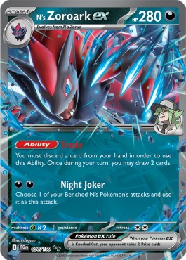 Ns Zoroark ex JTG-098 Double Rare Near Mint Deutsch