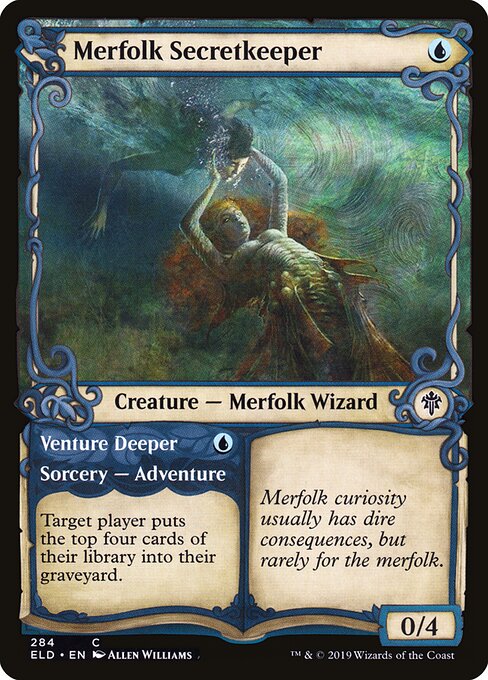 Merfolk Secretkeeper // Venture Deeper - Back Face