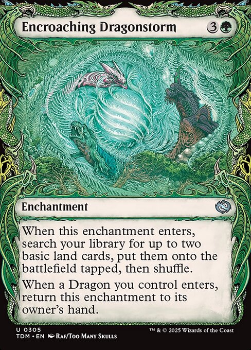 Encroaching Dragonstorm XTDM-305 Uncommon Near Mint Englisch Foil