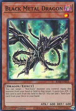 Schwarzer Metalldrache (V.1) RA04-016 Super Rare Boosterfrisch Deutsch 1. Auflage