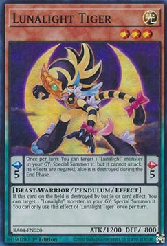 Lunalicht Tiger (V.1) RA04-020 Super Rare Boosterfrisch Deutsch 1. Auflage