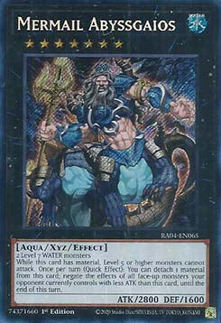 Nixenrüstung Abyssgaios (V.3) RA04-065 Secret Rare Boosterfrisch Deutsch 1. Auflage