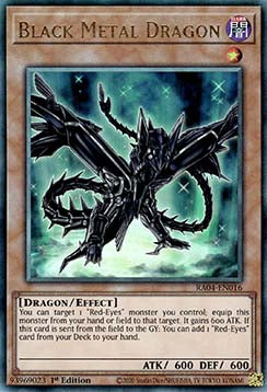 Schwarzer Metalldrache (V.7) RA04-016 Ultimate Rare Boosterfrisch Deutsch 1. Auflage