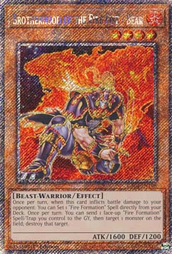Bruderschaft der Feuerfaust - Bär (V.1) RA04-198 Platinum Secret Rare Boosterfrisch Deutsch 1. Auflage