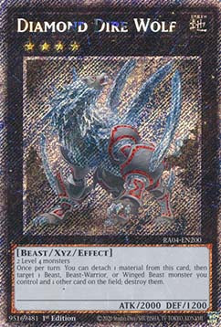 Diamant-Direwolf (V.1) RA04-200 Platinum Secret Rare Boosterfrisch Deutsch 1. Auflage