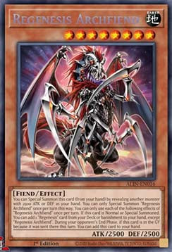 Regenesis Archfiend (V.1) ALIN-EN016 Secret Rare Near Mint Englisch 1. Auflage