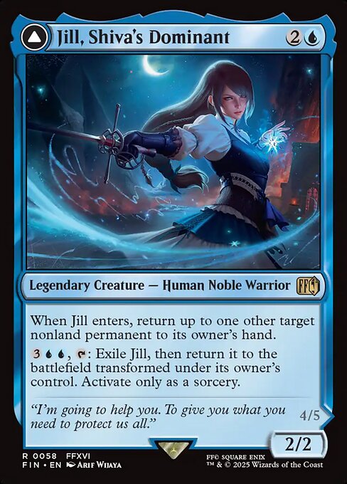 Jill, Shiva's Dominant // Shiva, Warden of Ice FIN-58 Rare Near Mint Englisch