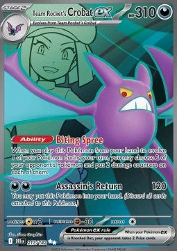 Team Rocket's Crobat ex DRI-217 Ultra Rare Near Mint Englisch