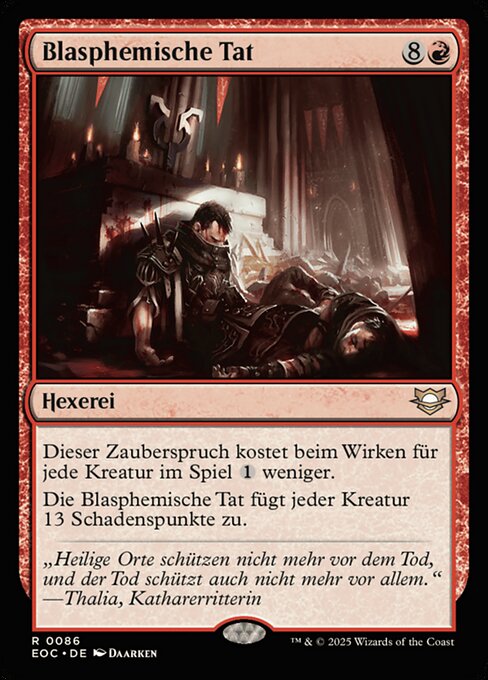 Blasphemische Tat EOC-86 Rare Near Mint Deutsch