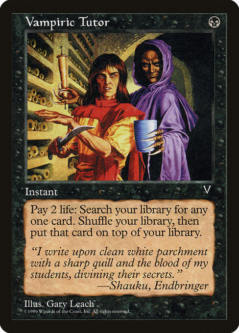 Vampiric Tutor VIS- Rare Played Englisch