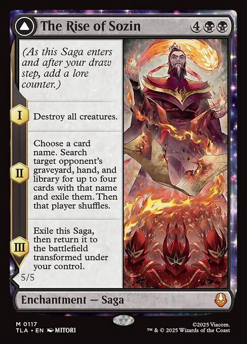 The Rise of Sozin // Fire Lord Sozin TLA-117 Mythic Near Mint Englisch