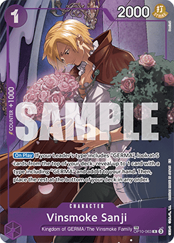 Vinsmoke Sanji (OP10-063) OP12 Treasure Rare Excellent Englisch