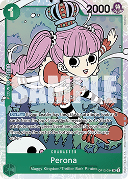Perona (OP12-034) (V.1) OP12 Super Rare Near Mint Englisch