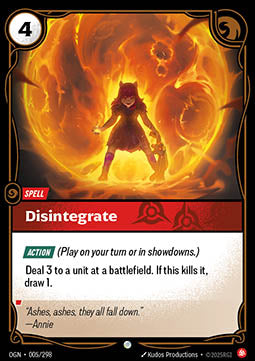 Disintegrate OGN-005 Common Near Mint Englisch