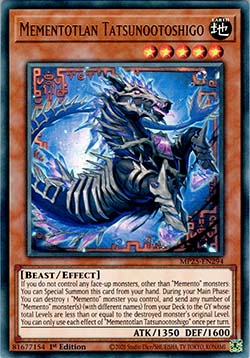 Mementotlanischer Tatsunootoshigo MP25-DE294 Ultra Rare Light Played Deutsch 1. Auflage