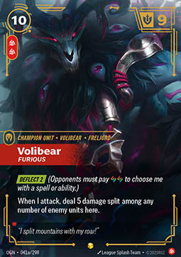 Volibear, Furious OGN-041a Showcase Near Mint Englisch Foil